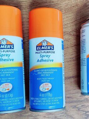 3 Pack Elmer's Multi-purpose Spray Adhesive 4 ounce cans